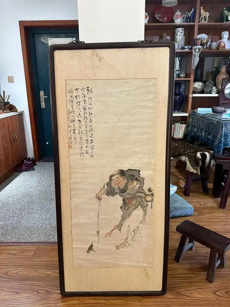 刘海戏金蟾.#字画 #国画 #人物画 #古画 #古董 - 抖音