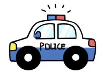 警车简笔画步骤图解警车简笔画带颜色教程