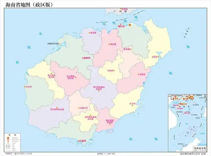 海南省全图 -- 标准地图 -- 海南测绘地理信息局