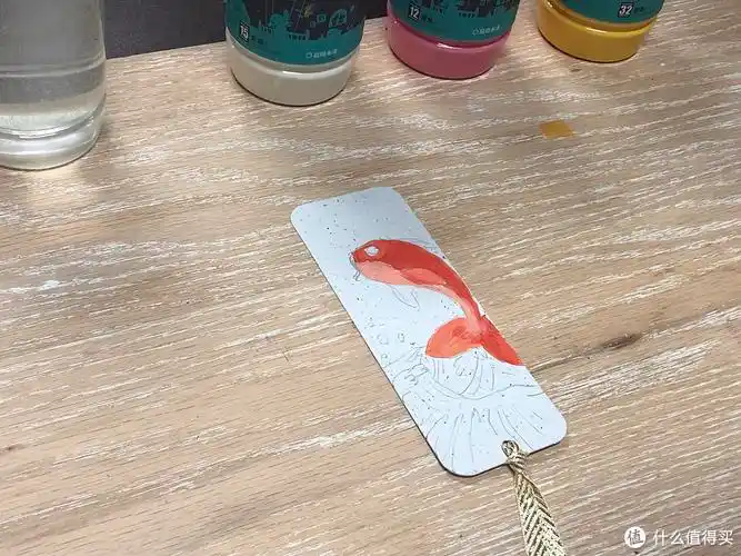 diy锦鲤书签——拥有这个书签又愿意多看几页书了!