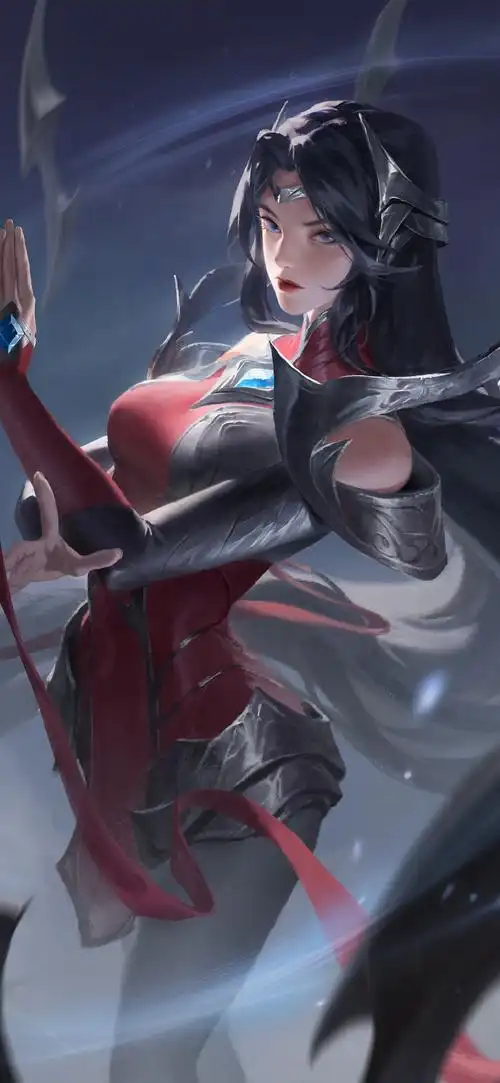 身形性感穿着盔甲的动漫女战士手绘壁纸