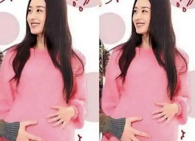 赵丽颖最新孕照曝光身材很苗条肚子却很大冯绍峰身旁护妻