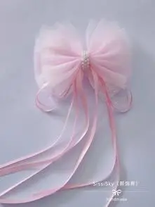 纯手工制作公主甜美蕾丝蝴蝶结发夹发饰sissisky熙饰界
