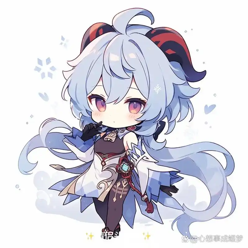 动漫头像 | 原神·q版甘雨 甘雨小时候啊,可是很胖的.