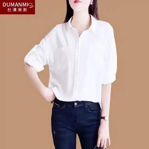 白色女士衬衫女长袖气质设计感小众法式衬衣早春新款2021年夏季时尚