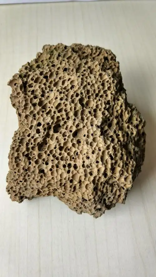 随手捡了一块蜂窝状疏松多孔的火山熔岩带走作为纪念.