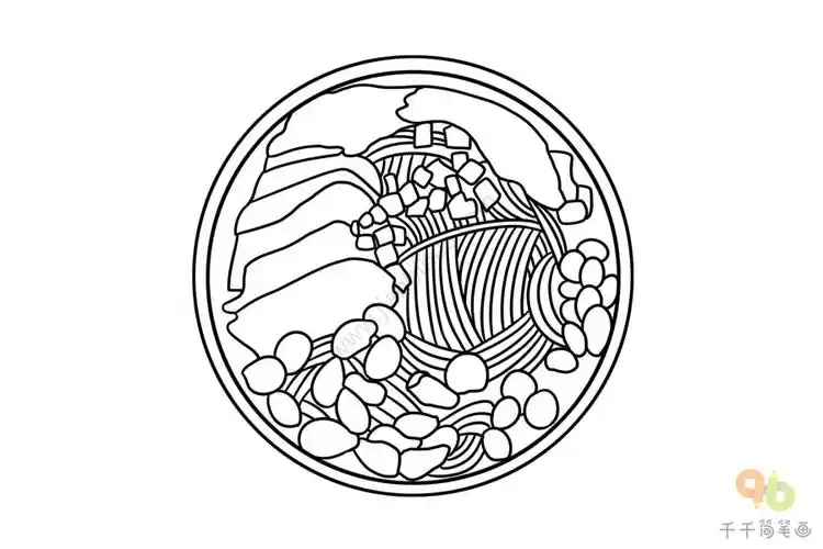 桂林美食 桂林米粉简笔画_地方美食简笔画