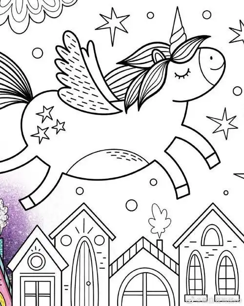 遇见艺术儿童创意美术超话创意儿童画超话绘画素材线描简笔画