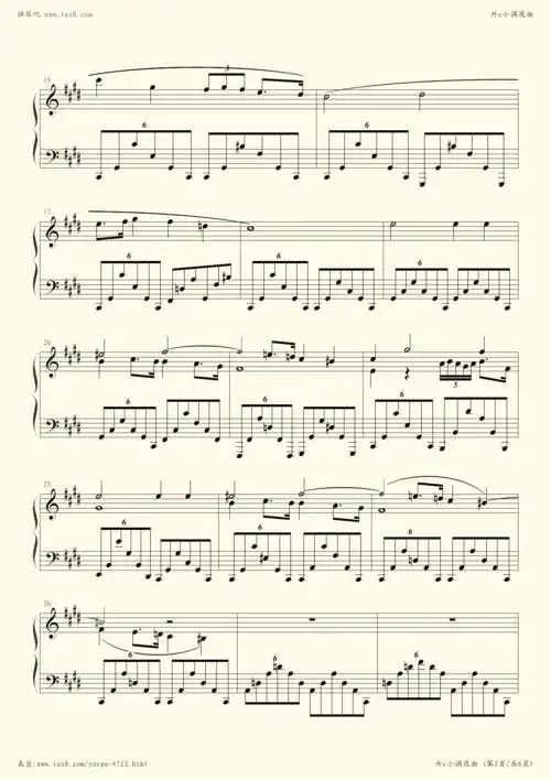 钢琴谱 - 升c小调夜曲