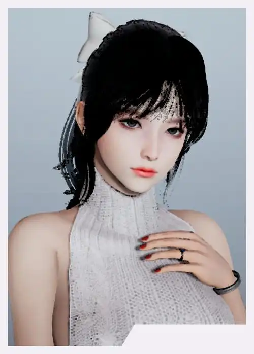 ai少女蝴蝶结露背装小姐姐mod