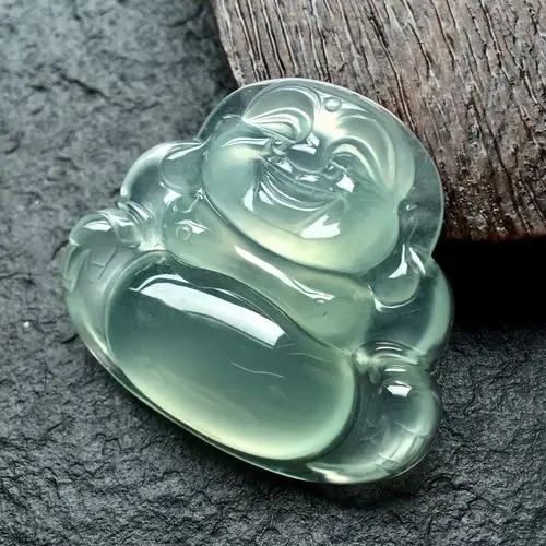 冰种晴水佛公挂件 - 翡翠王朝