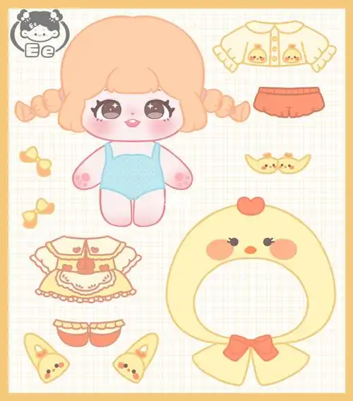 棉花娃娃稿  #棉花娃娃娃衣  #换装贴纸  #换装素材  #换装游戏