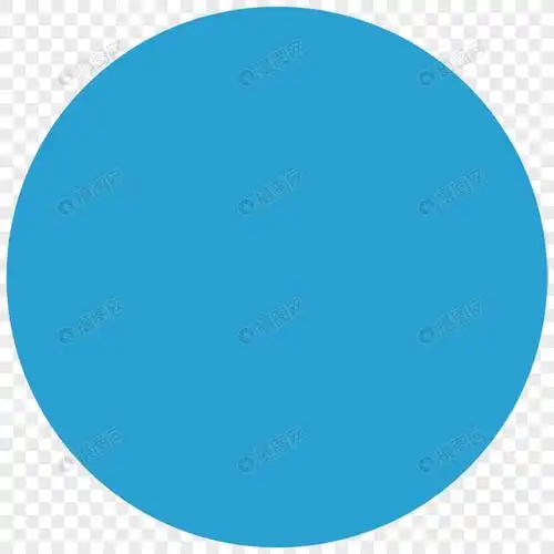 手绘蓝色圆形眼睛图标素材