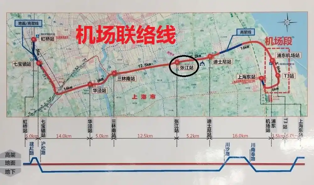 解读上海轨道交通新规划的格局:机场联络线的张江站将成为换乘站