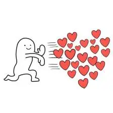 发射爱心,少女心,可爱表情包