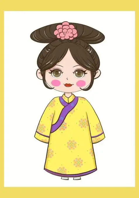 还珠格格简笔画清朝格格头发简笔画可爱的格格简笔画要怎么画清朝卡