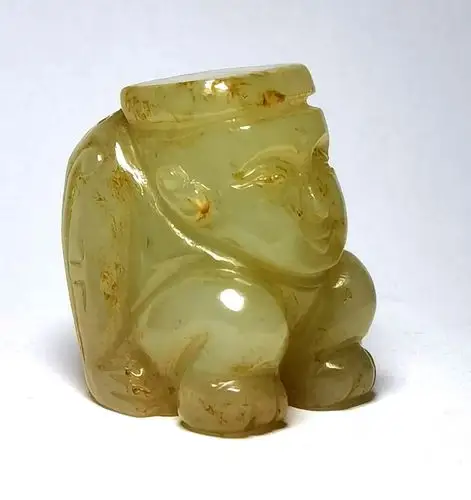 (商代玉雕艺术,玉跪人)2021"遇贵人"!