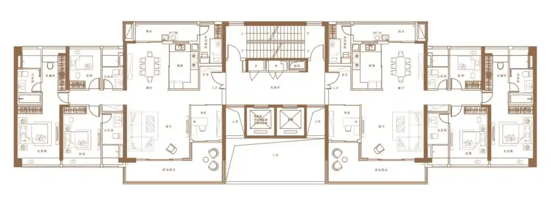 板式户型平面图,呈一字型| 非板式户型平面图,像品如的衣服莆次