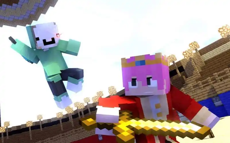 【我的世界动画】minecraft战斗动画—dream vs technoblade