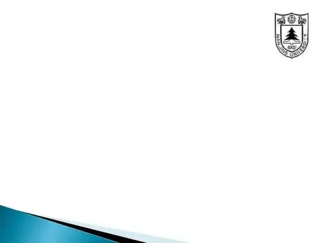 南京大学背景ppt模板——淡蓝背景校徽