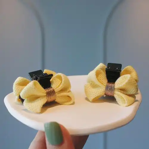 甜美可爱小号蝴蝶结抓夹儿童刘海前额发夹碎发夹公主侧边夹子头饰