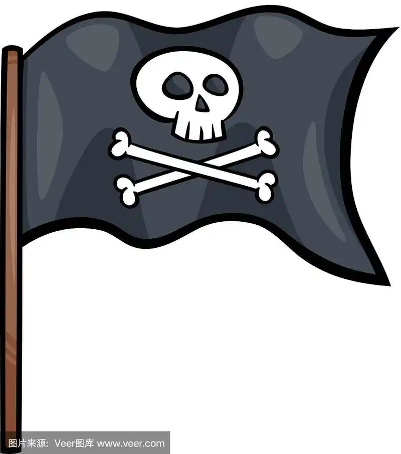 海盗旗卡通剪辑艺术