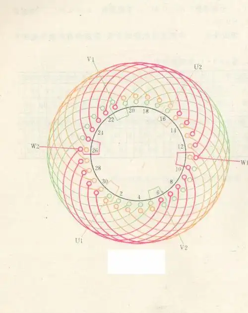 30槽3相发电机绕组分解图