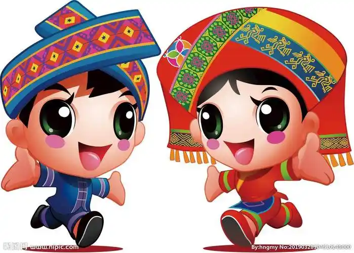 壮族女孩简笔画 壮族女孩简笔画图片