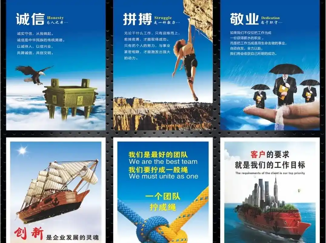 企业文化标语挂图海报公司工厂办公室励志管理宣传画标识牌墙贴纸