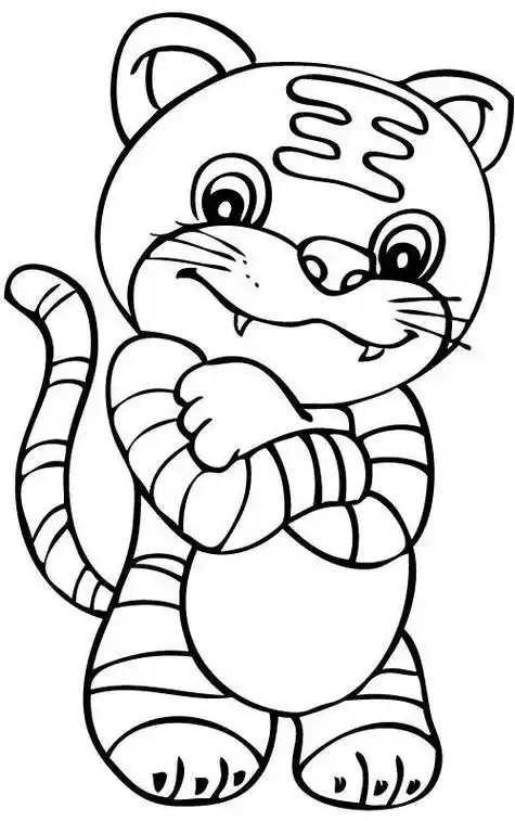 老虎简笔画 老虎简笔画新年2022