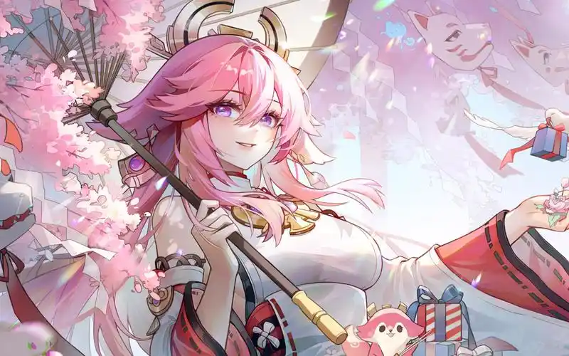 画了八重神子(望三连)