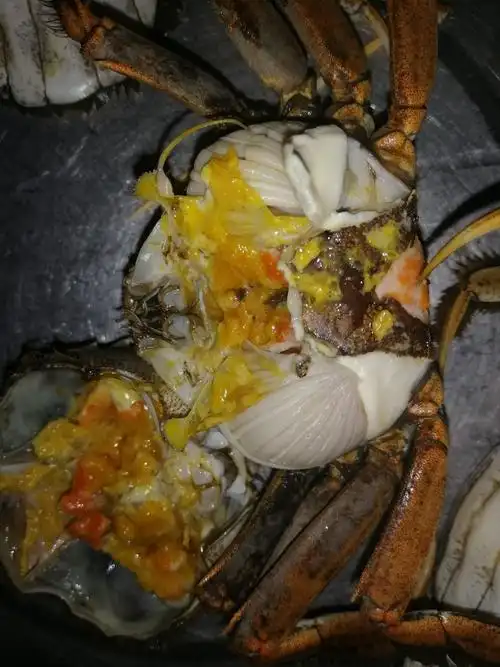 煮熟的河蟹