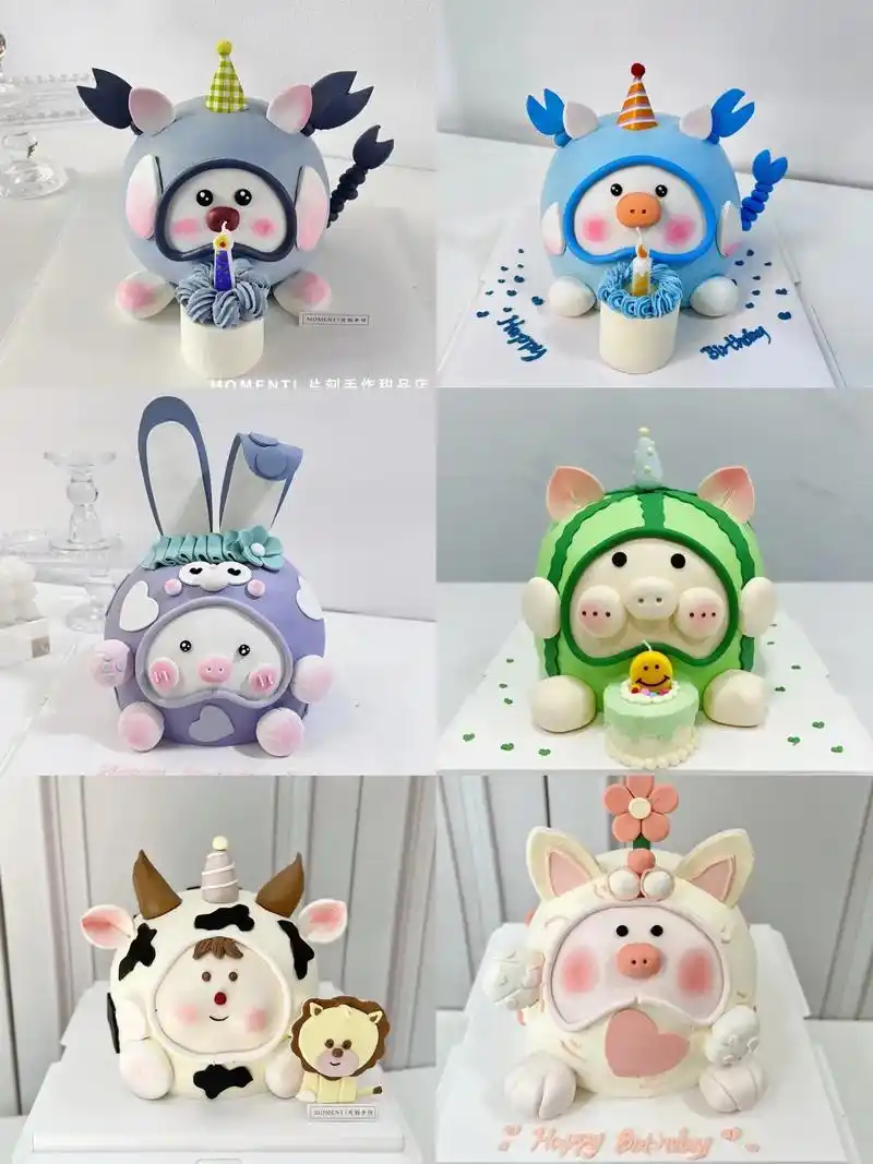 超级可爱的猪猪蛋糕合集武汉生日蛋糕