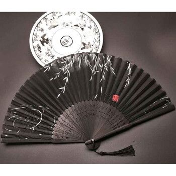 彩鹿【防身兵器库】铁扇子bing器 扇子男生霸气金属不锈钢骨功夫铁扇