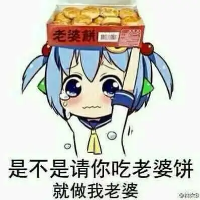 是不是请你吃老婆饼,就做我老婆了!_老婆_是不是表情