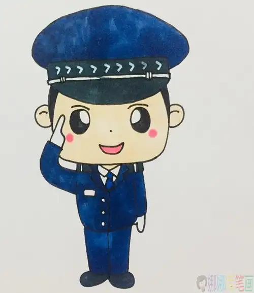 敬礼的警察叔叔简笔画画法:人民警察,和平年代最具危险的神圣职业