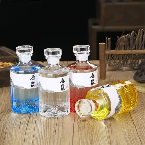 高档小酒瓶空瓶子250ml半斤装好看分装玻璃瓶密封罐酒坛子创意