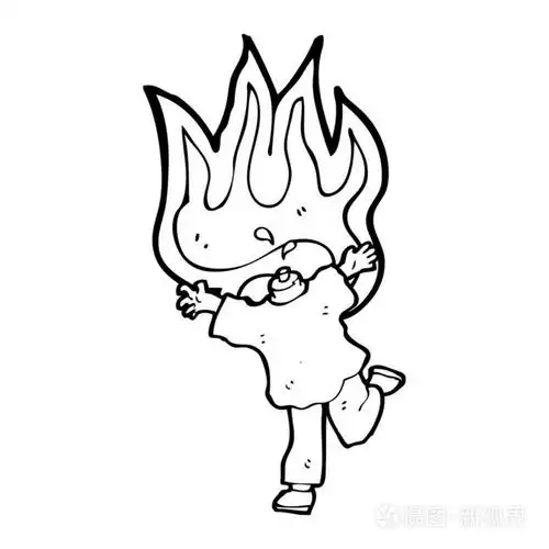 火焰状无头男子插画-正版商用图片1be6gz-摄图新视界