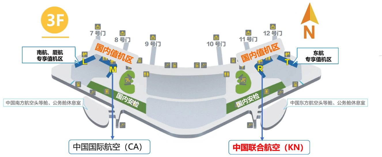 新京报大兴机场多点值机升级中联航值机区调整至三层
