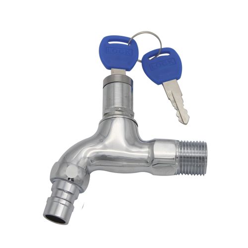 家用带锁水龙头快开单冷阀芯洗衣机4分户外防盗带钥匙拖把池龙头