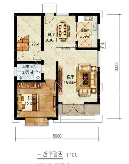 农村15万元二层自建小楼房图80平米宅基地砖混结构
