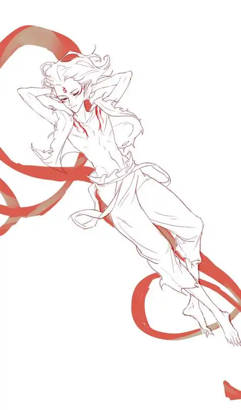 大藕睡混天绫懒得画了画画太难了.