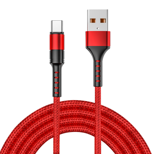 洛斯达 usb-c数据线type-c 适用于华为type-c手机充电线 a-c红色 1m