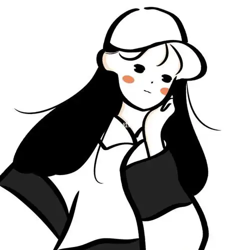 简笔画头像棒球帽女孩