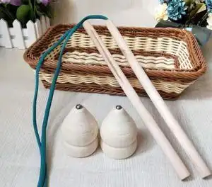 成人儿童怀旧小玩具木制陀螺 传统健身陀螺玩具70后80后儿时回忆