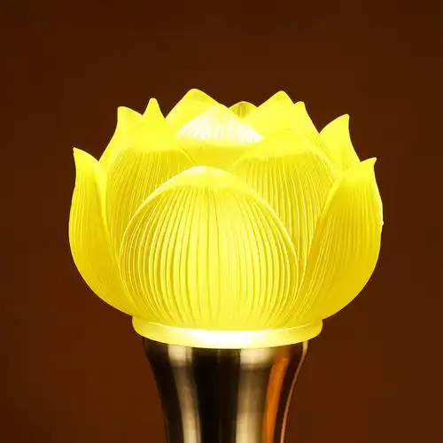琉璃九品莲花灯led供佛长明灯佛供家用佛堂供灯荷花灯