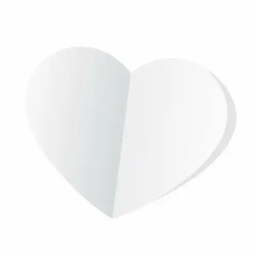 白色心形折纸png图片免抠eps矢量素材
