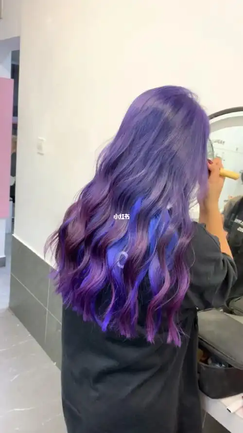 蓝紫色渐变挂耳