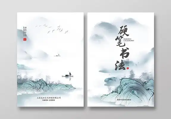 作品展海报展板水墨风中国风硬笔书法画册封面封皮书法封面硬笔书法