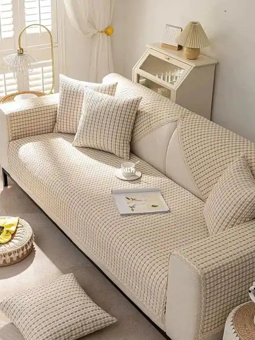 棉麻布艺沙发组合坐垫现代极简完美搭配